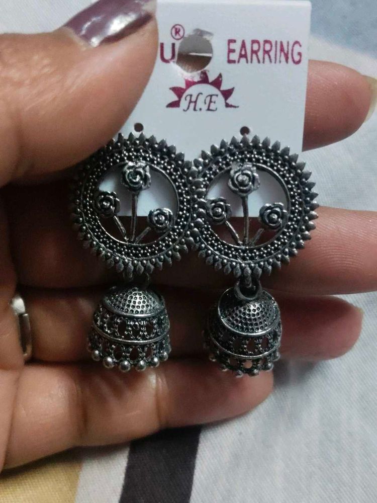 Floral Jhumka Earrings