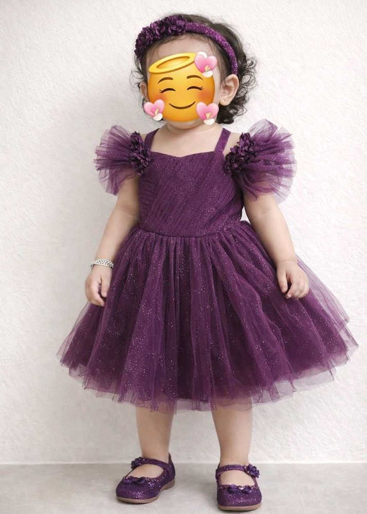Adorable Purple Tulle Party Dress
