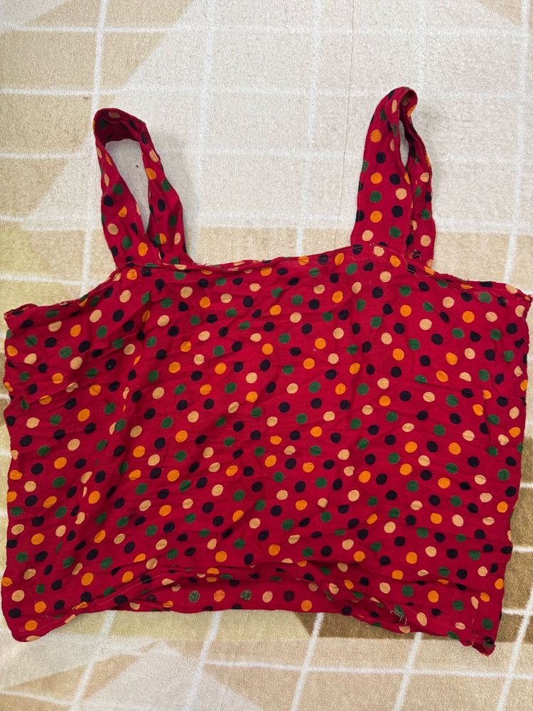 Small Printed Crop Top