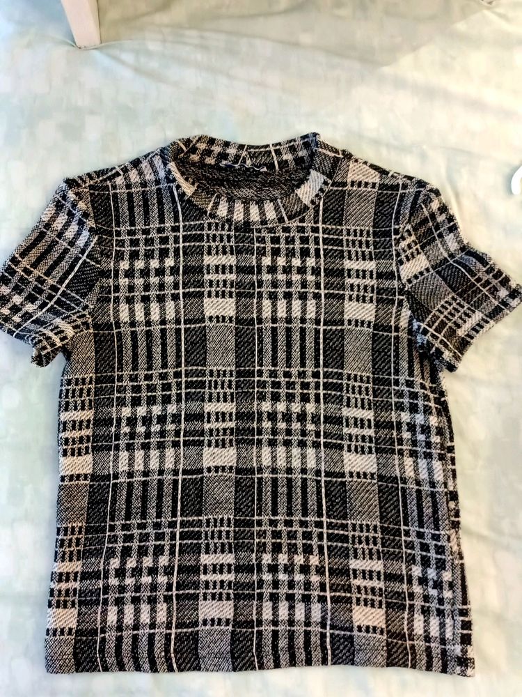 Zara Knitted Half Sleeve Top Size Mex 26