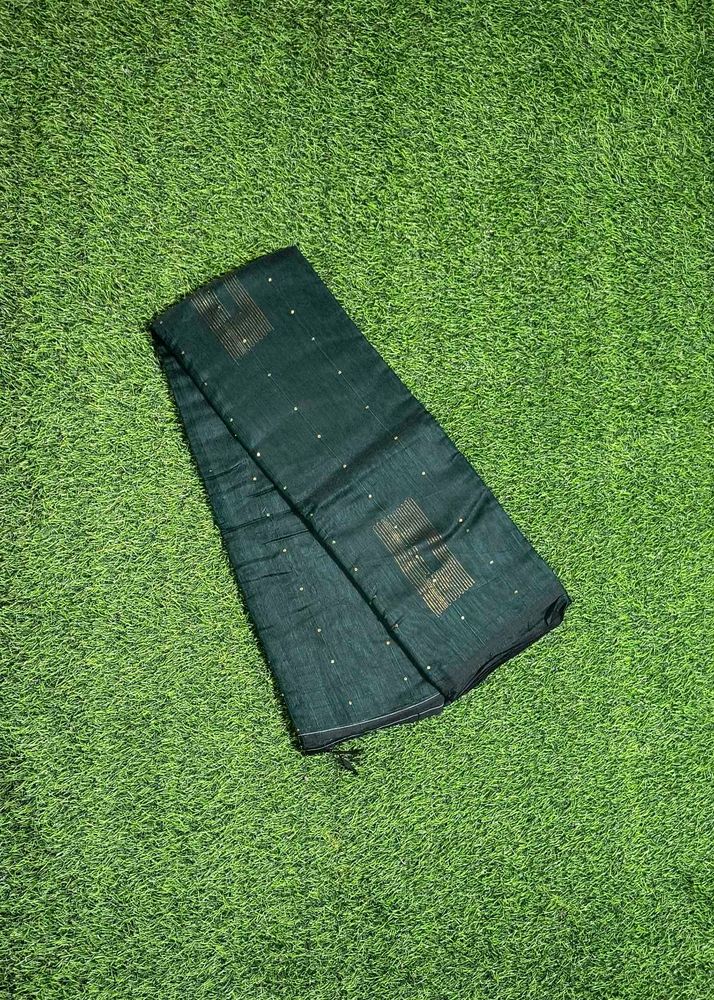 Sequence Handloom Saree - Bottle Green