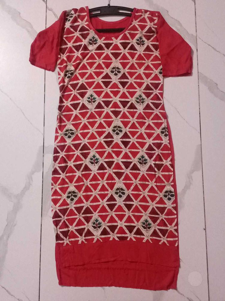 Beautiful Red Colour Kurti
