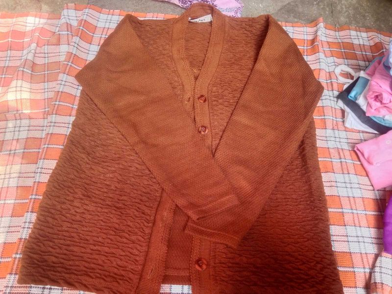 Brown Knit Cardigan
