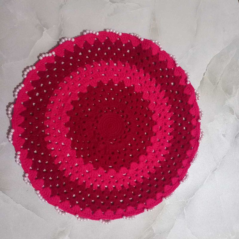 Handmade Pink Crochet Placemat