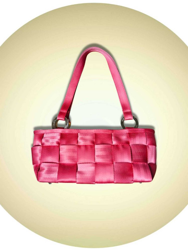 Vintage Pink Woven Bag.