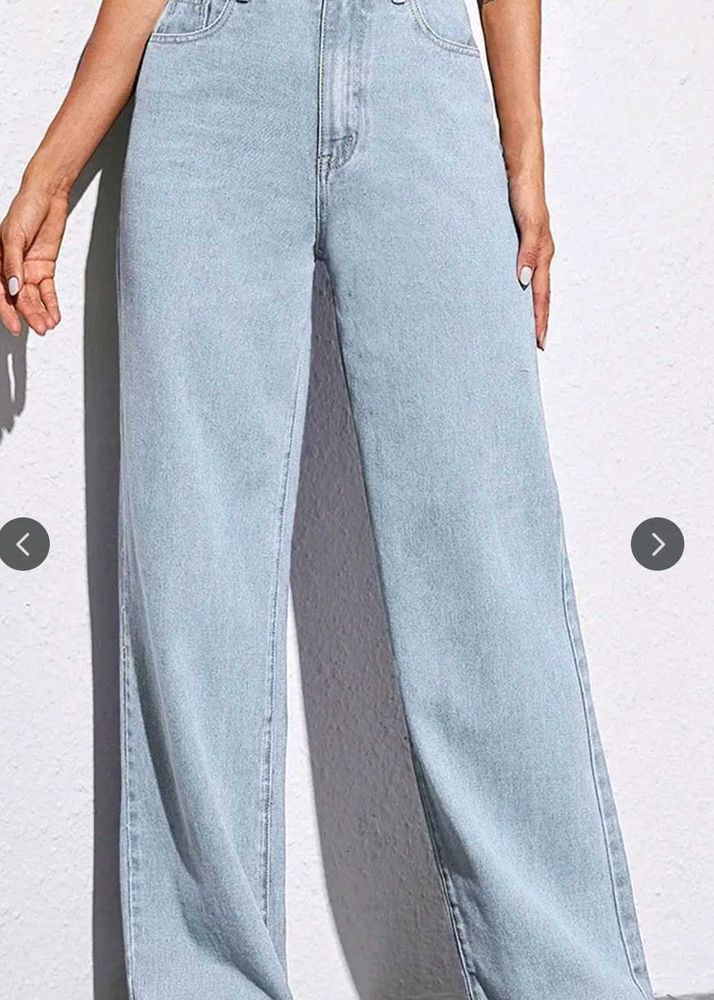 Light Wash Wide Leg Jeans