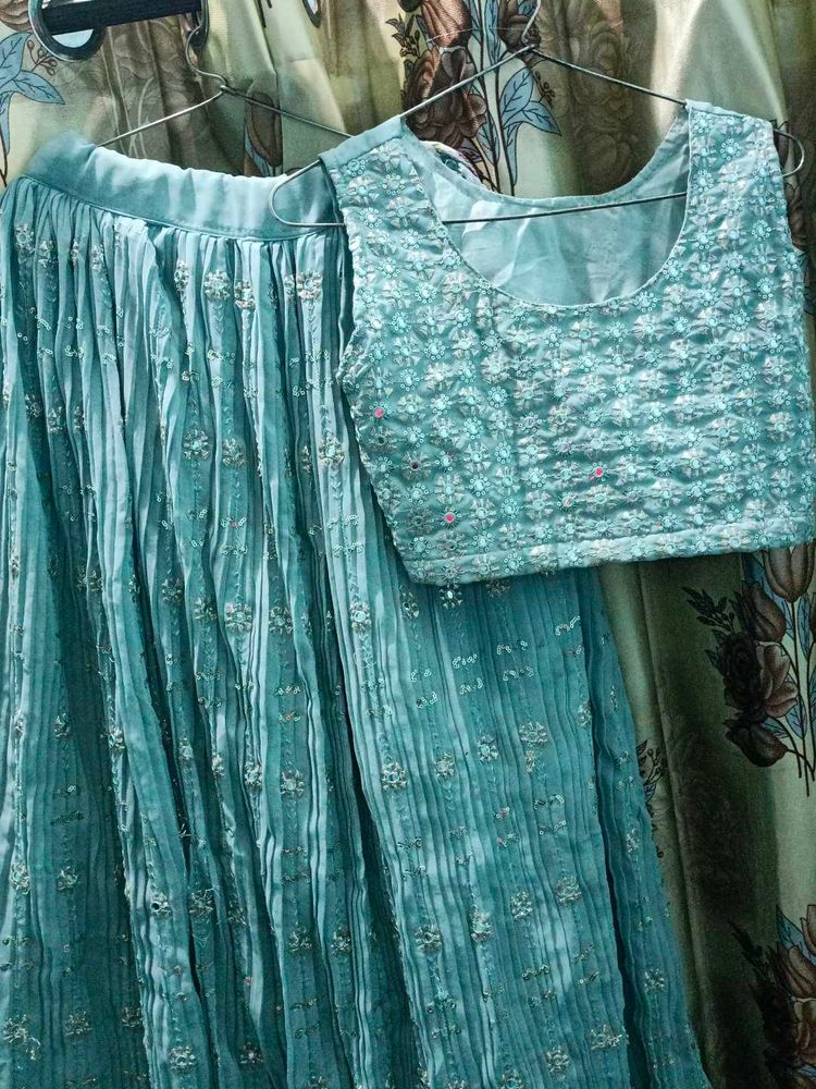 Aqua Lehenga Choli