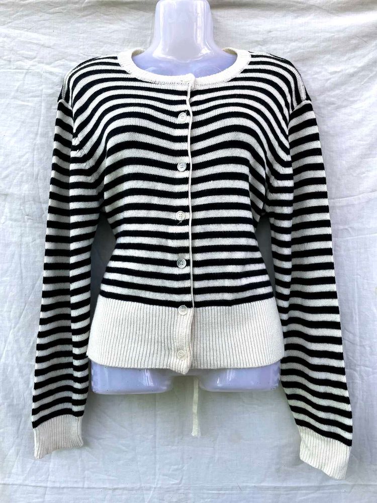 Striped Cardigan Sweater