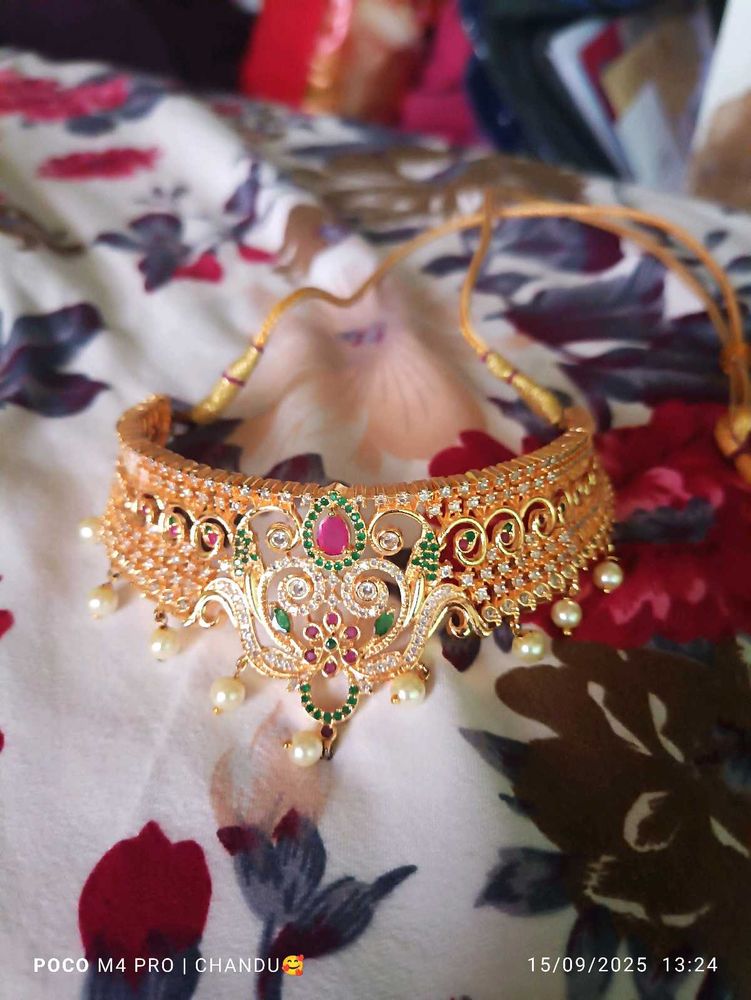 CZ Gorgeous Gold-Plated Choker