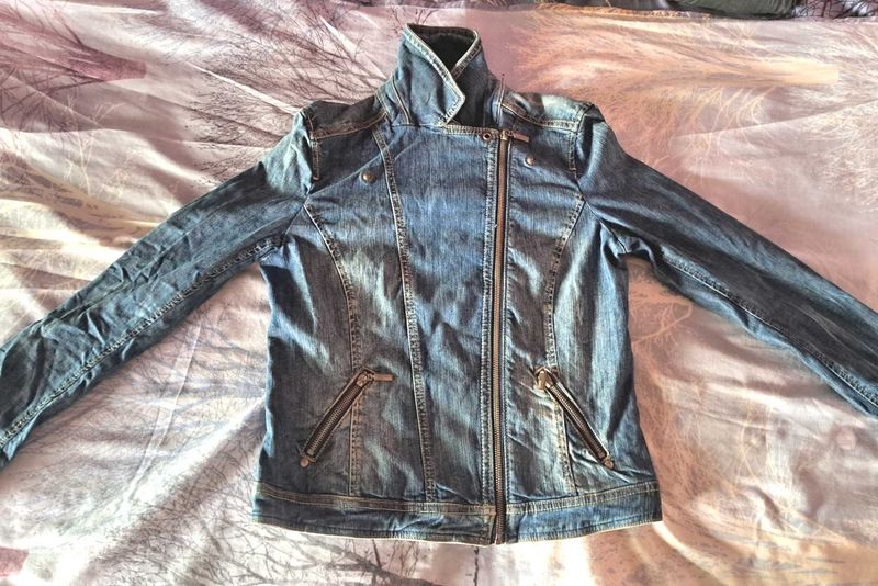 y2k Vintage Denim Moto Jacket🖤🎧
