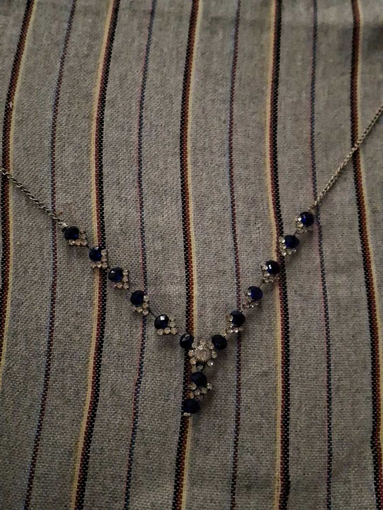Elegant Blue Stone Necklace