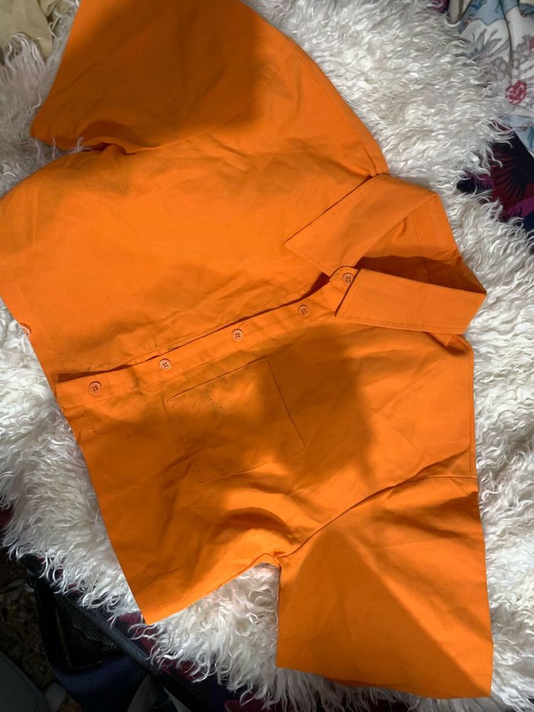 Orange Casual Shirt