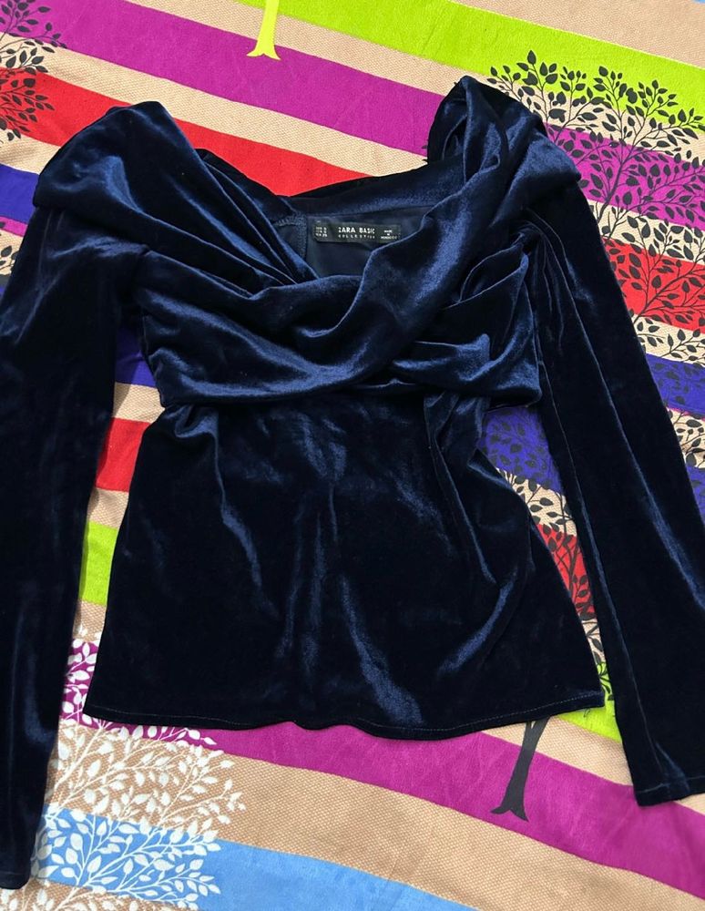 Zara Velvet Top
