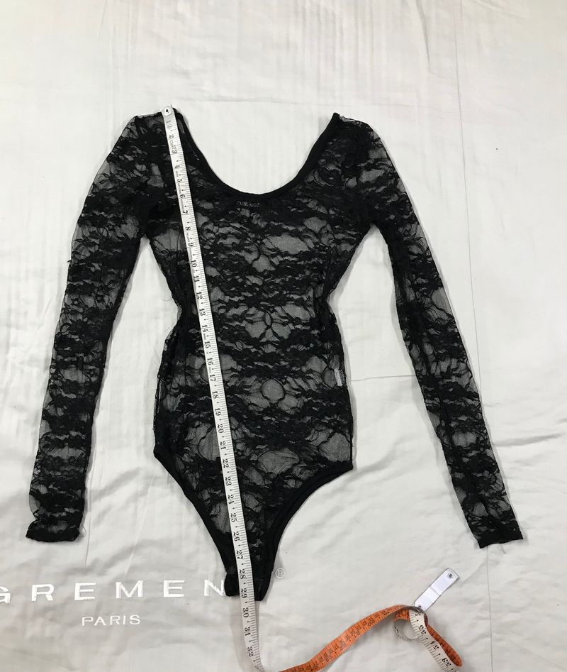 Beautiful Black Sheer Bodysuit for Bust 32/34