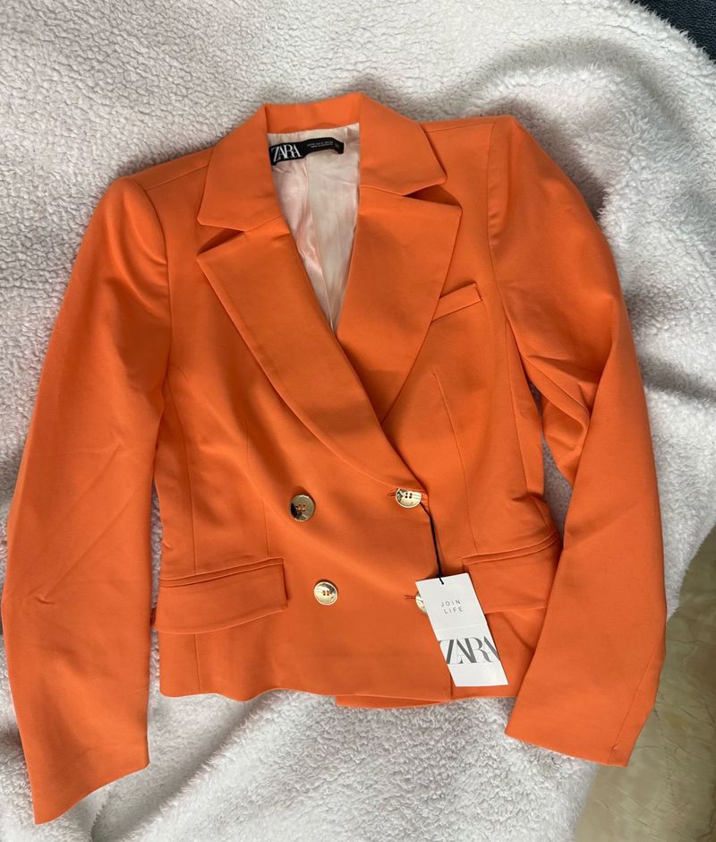 Zara Doublebeast Crop Blazer Limited Edition Size