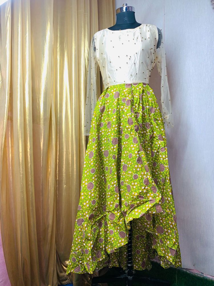 Unique Green Patterned Dress