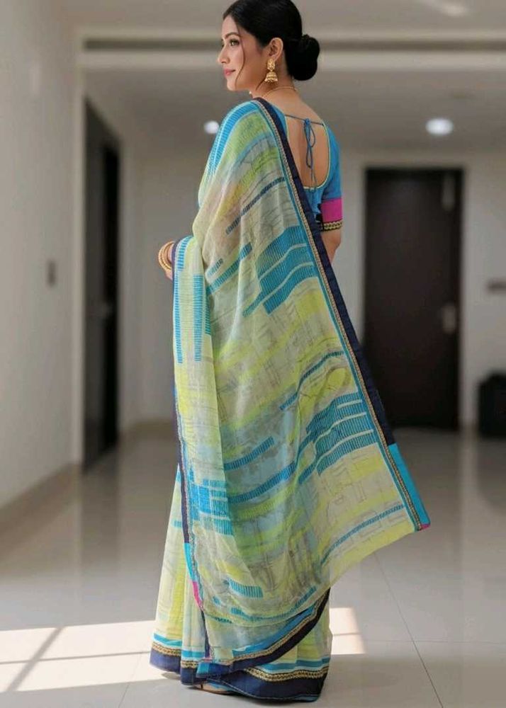 Elegant Striped Saree