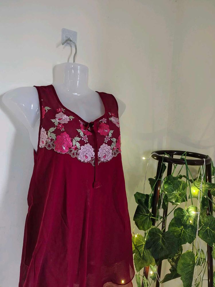 Elegant Floral Mesh Top