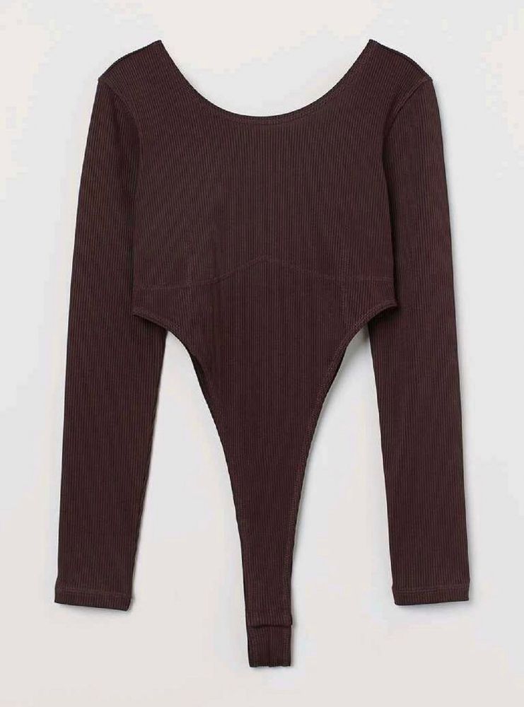 Trendy H&amp;M brown bodysuit