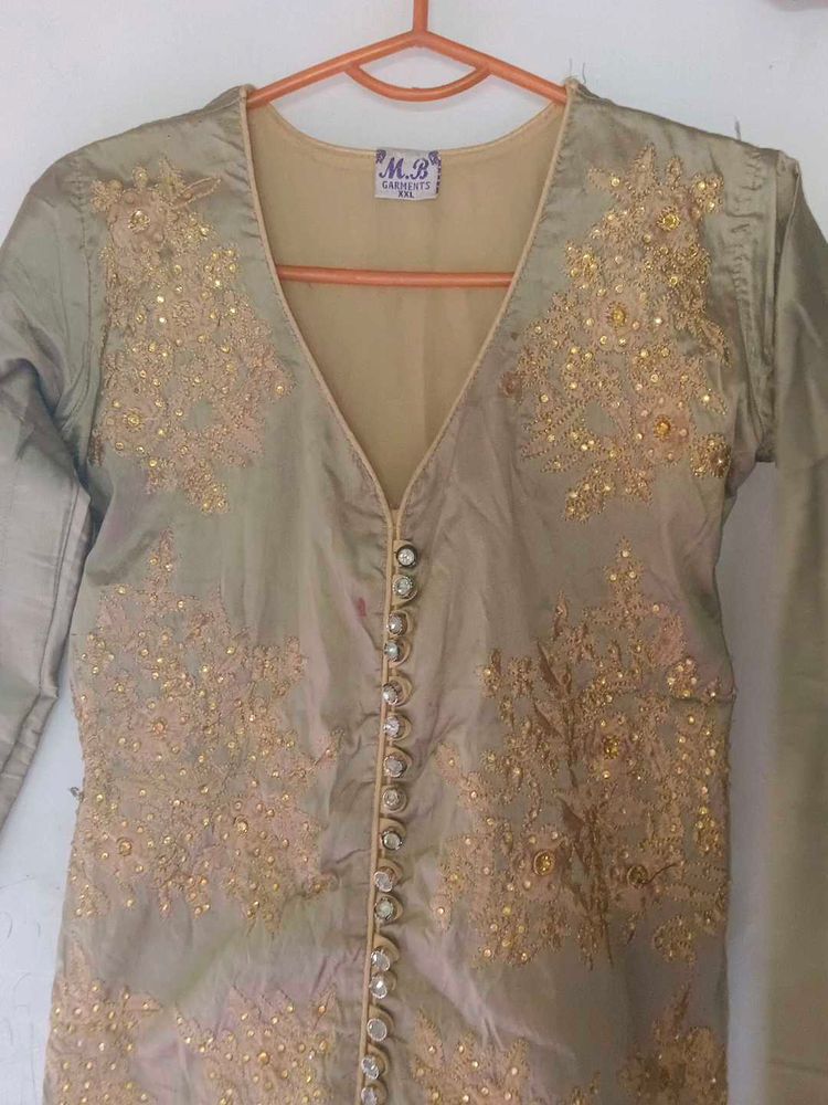 Embroidered Button-Down Tunic
