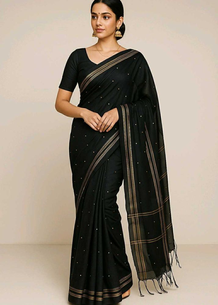 Elegant Black Saree Brand New Unused Sare