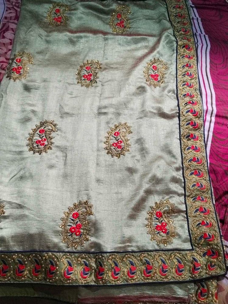 Elegant Embroidered Sari