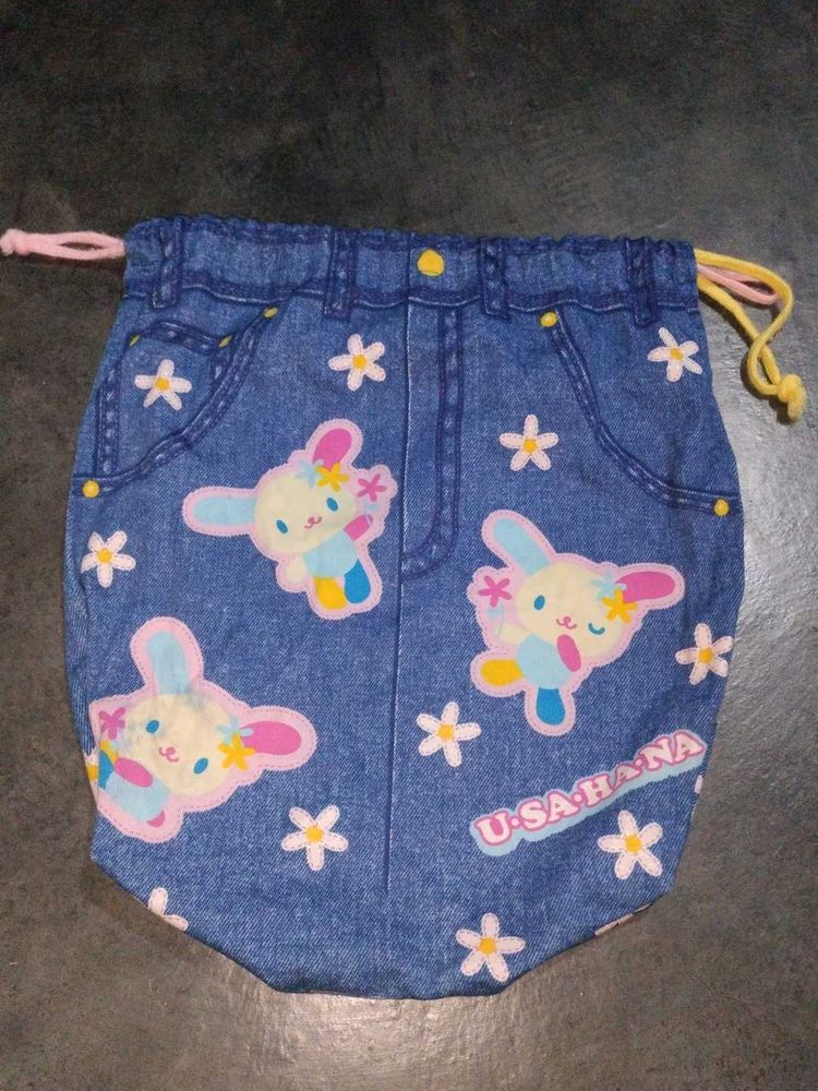 Usahana Denim Drawstring Bag