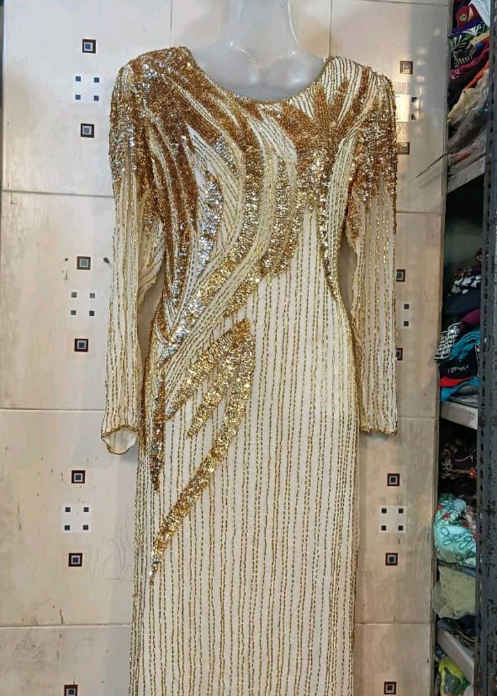 Sequin Embellished Maxi Dress