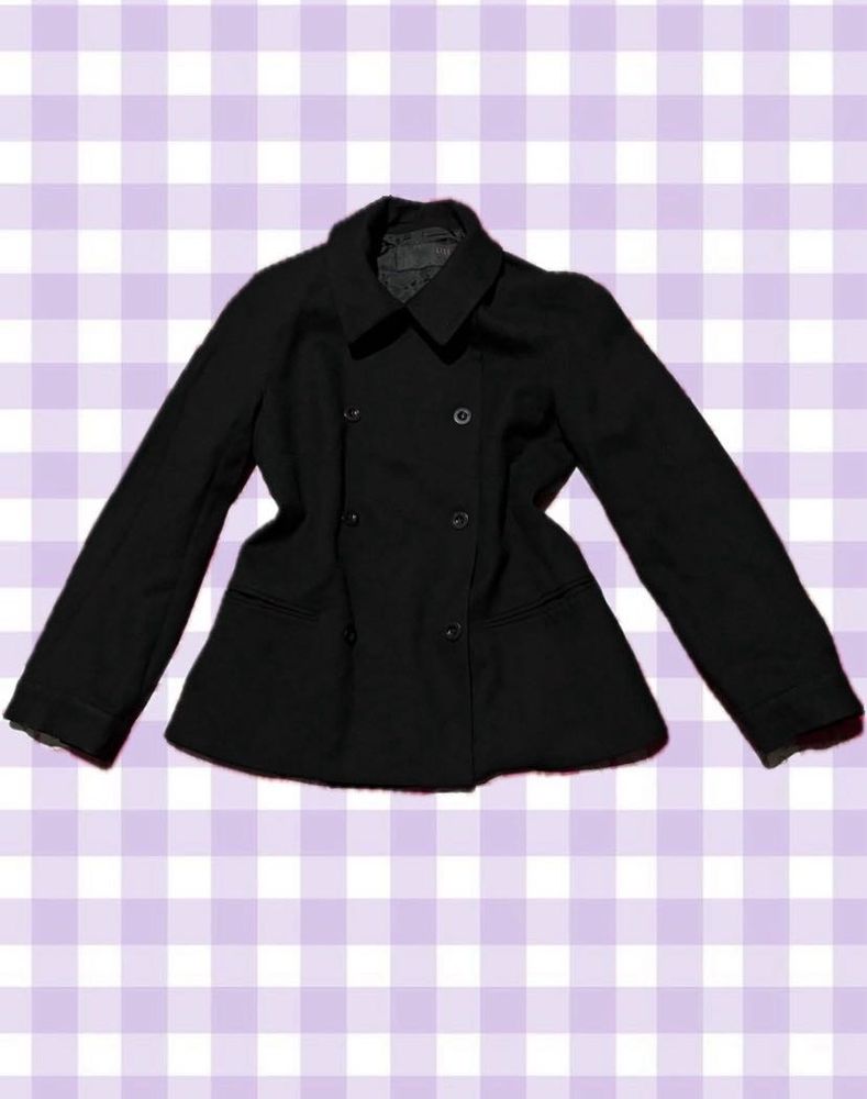 Classic Black Double-Breasted Coat