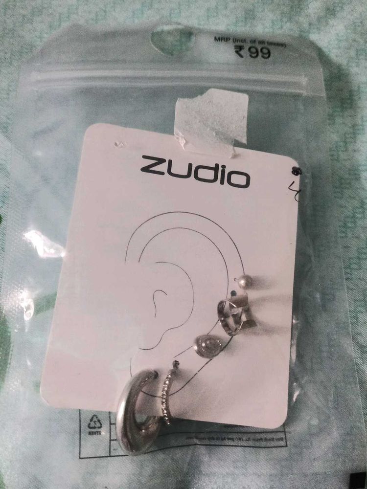 Zudio Silver Earring Set