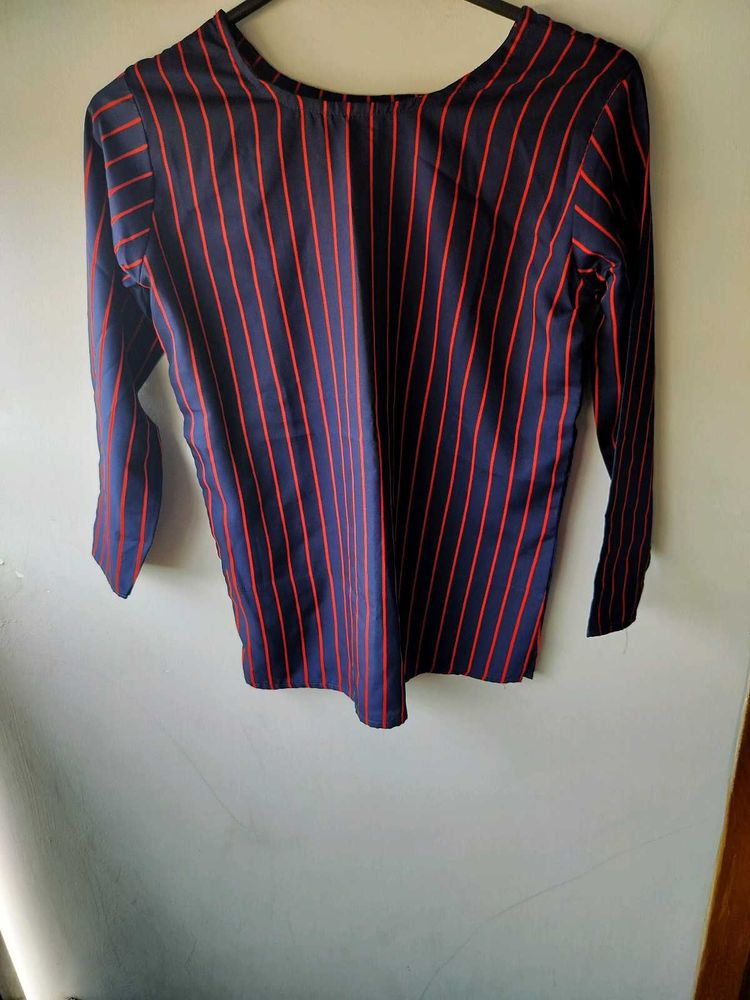 Striped Long Sleeve Blouse