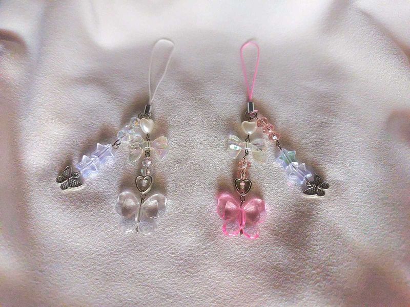 Set Of 2 BUTTERFLY 🦋 PHONE CHARMS