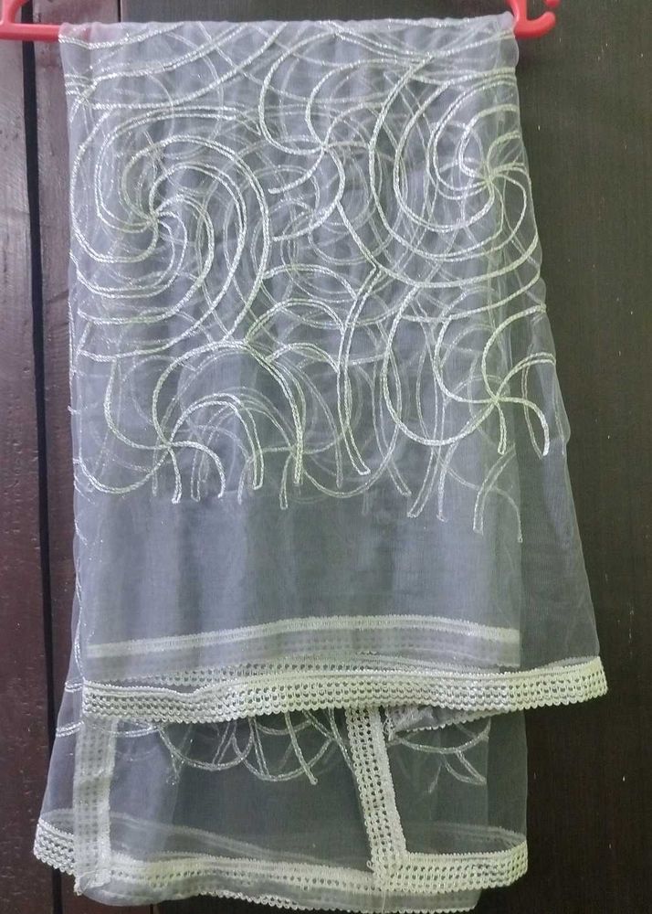 Silver Netted Dupatta