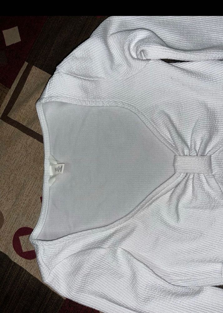 White Long Sleeve Top