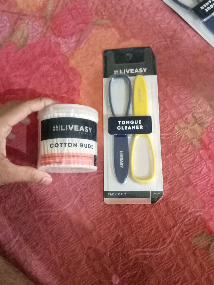 Liveasy Tongue Cleaner And Earbuds
