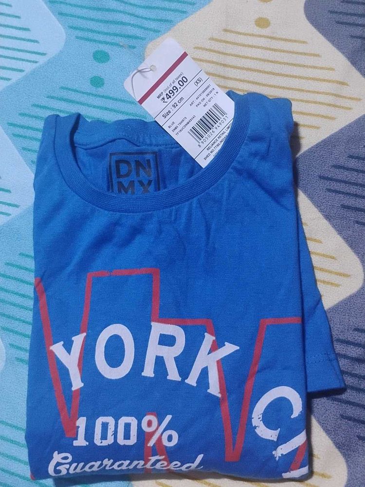 Blue &#39;York&#39; Graphic Tee shirt full