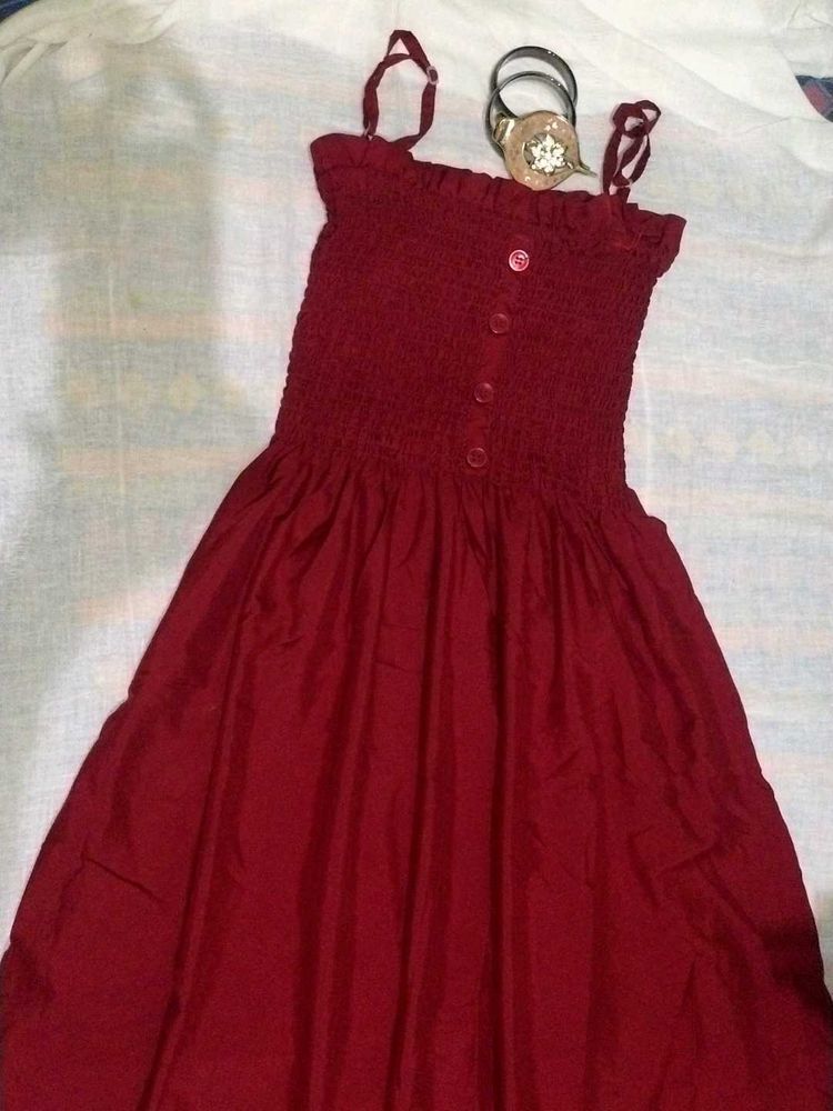 Cute Maroon Sundress