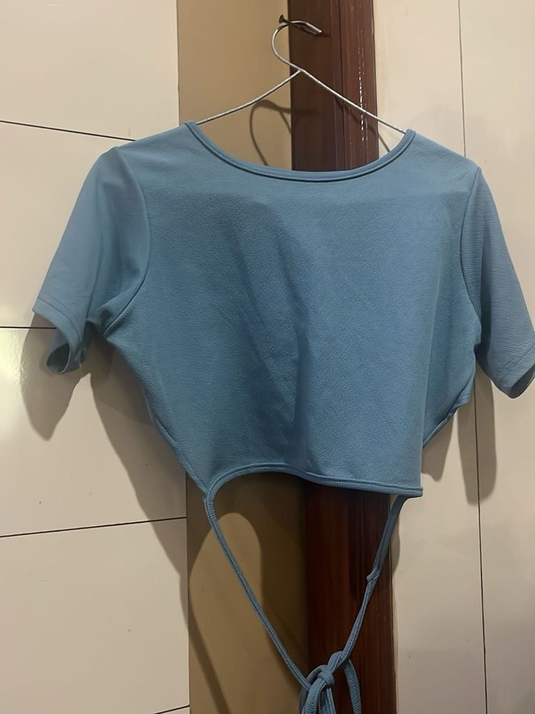 Cute Blue Crop Top