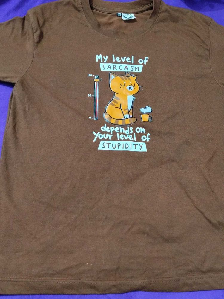 Tshirt In Brown Colour