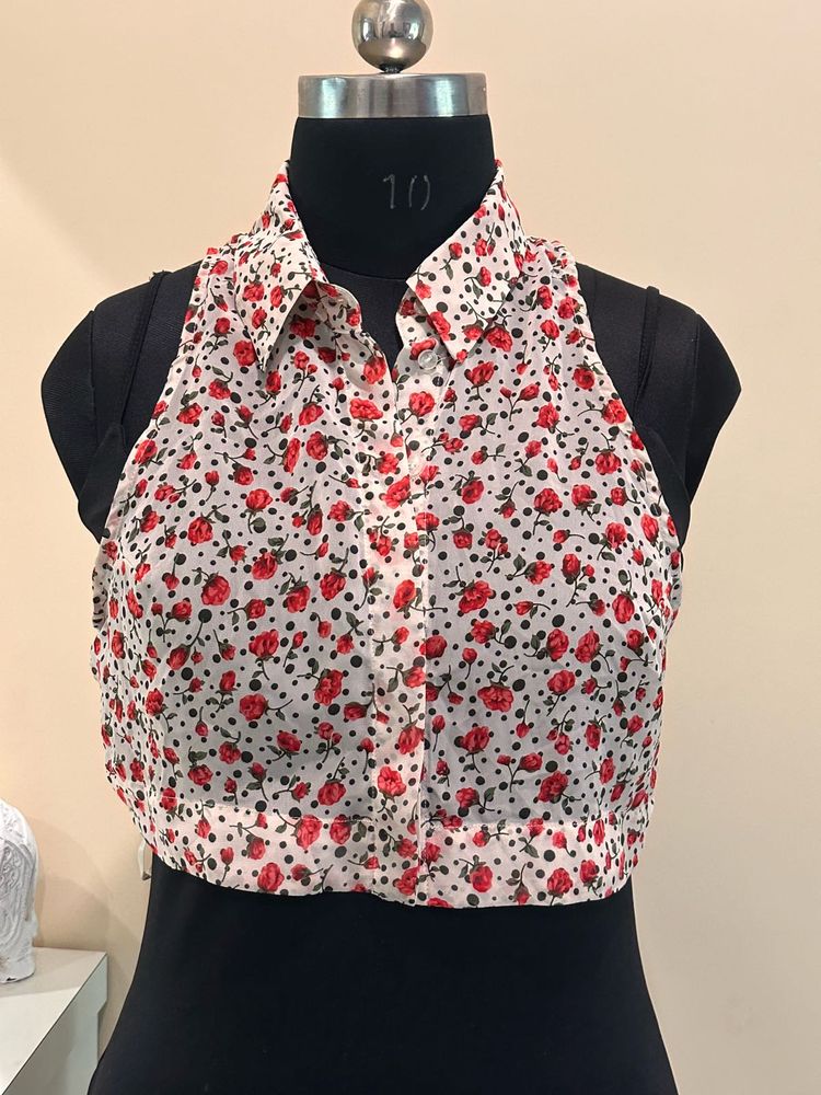 Floral Sleeveless Blouse