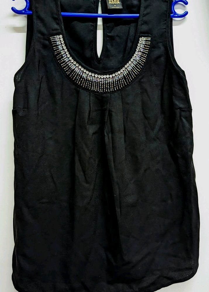 Vero Moda Black Shimmer Party Top