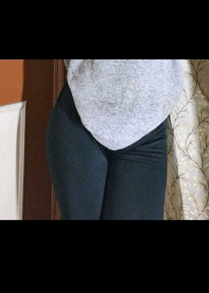 Gym Jet Black Tights For Workout