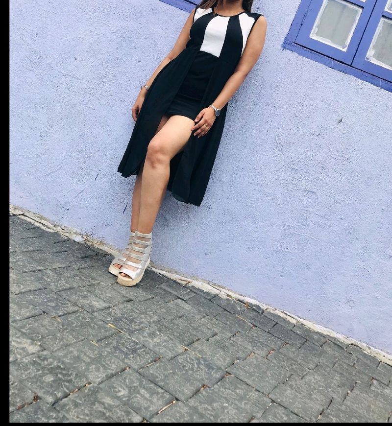 Black &amp; White Short Dress