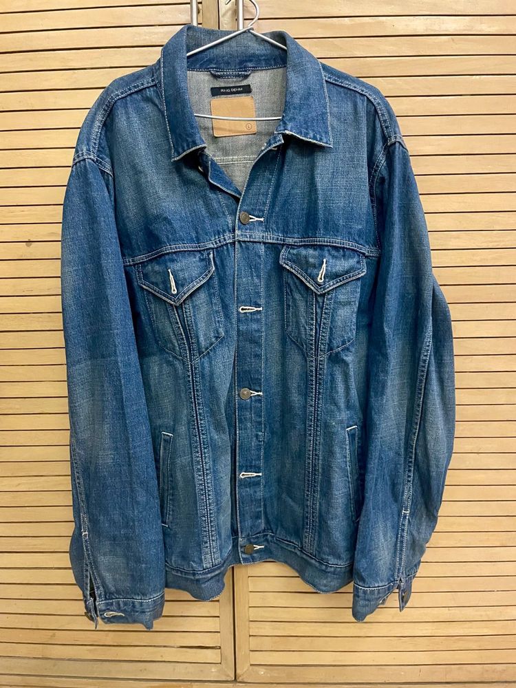 Denim buttoned jacket Men’s L