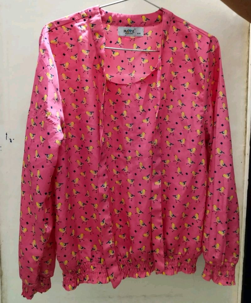 PINK FULL SLEEVES TOP
