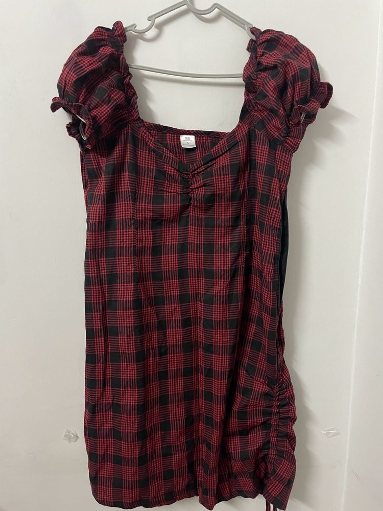 Red Nd Black Checkered Dress