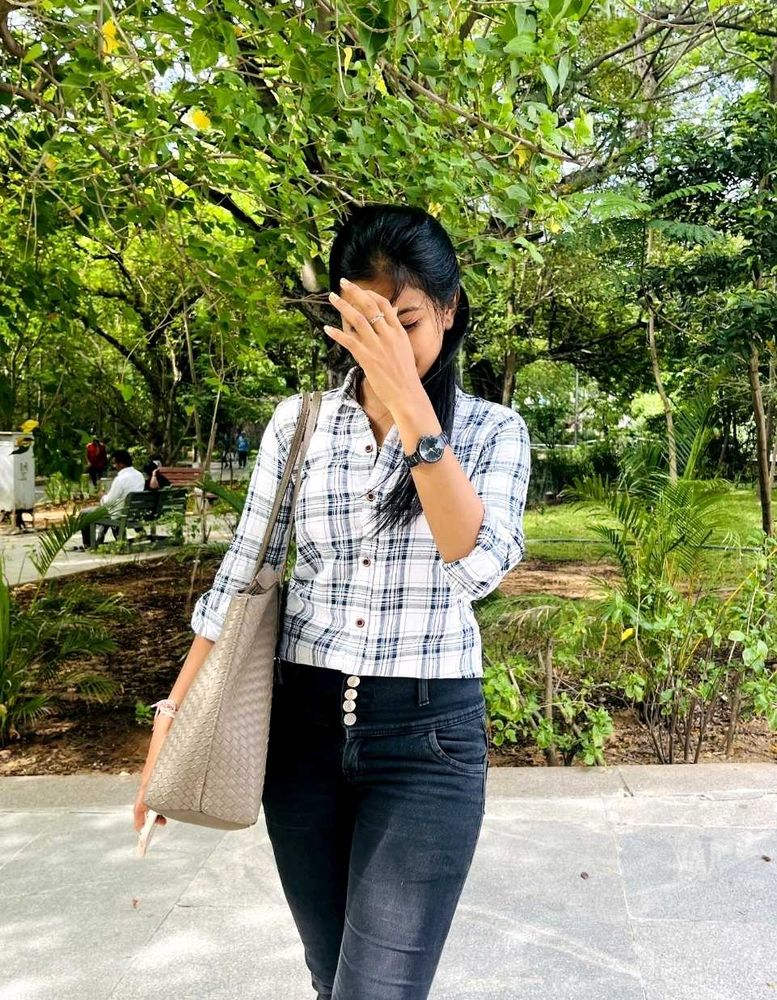 Checked Flannel Top