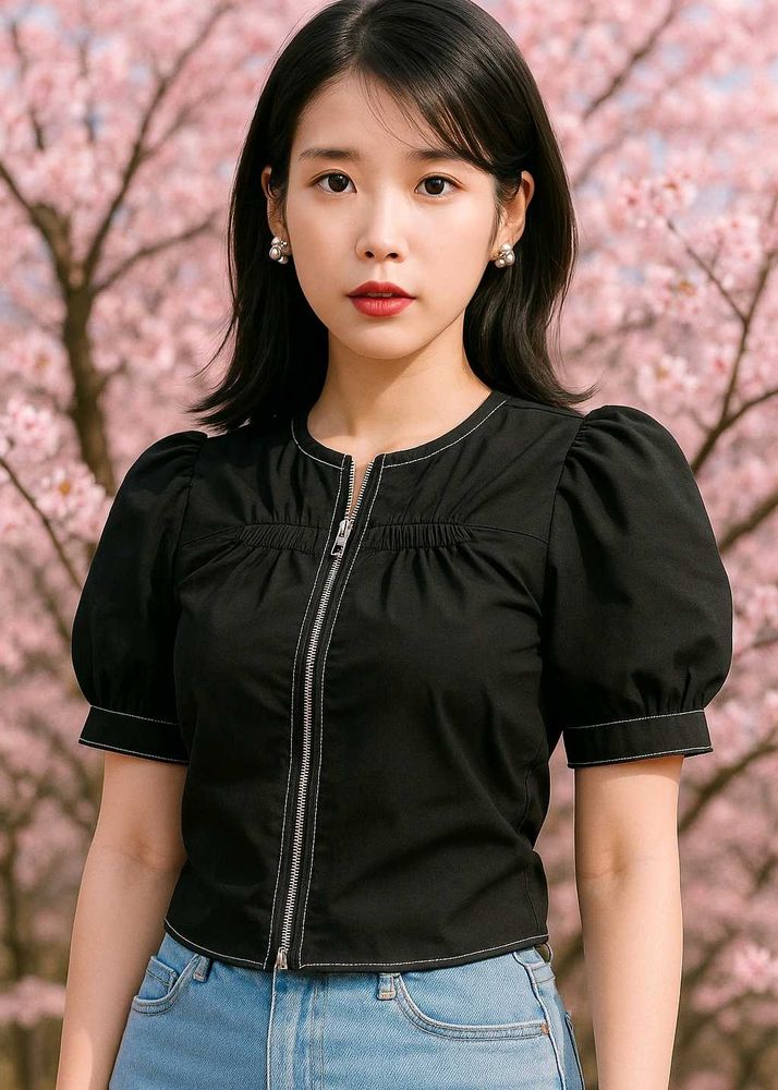 Chic Black Puff Sleeve Top