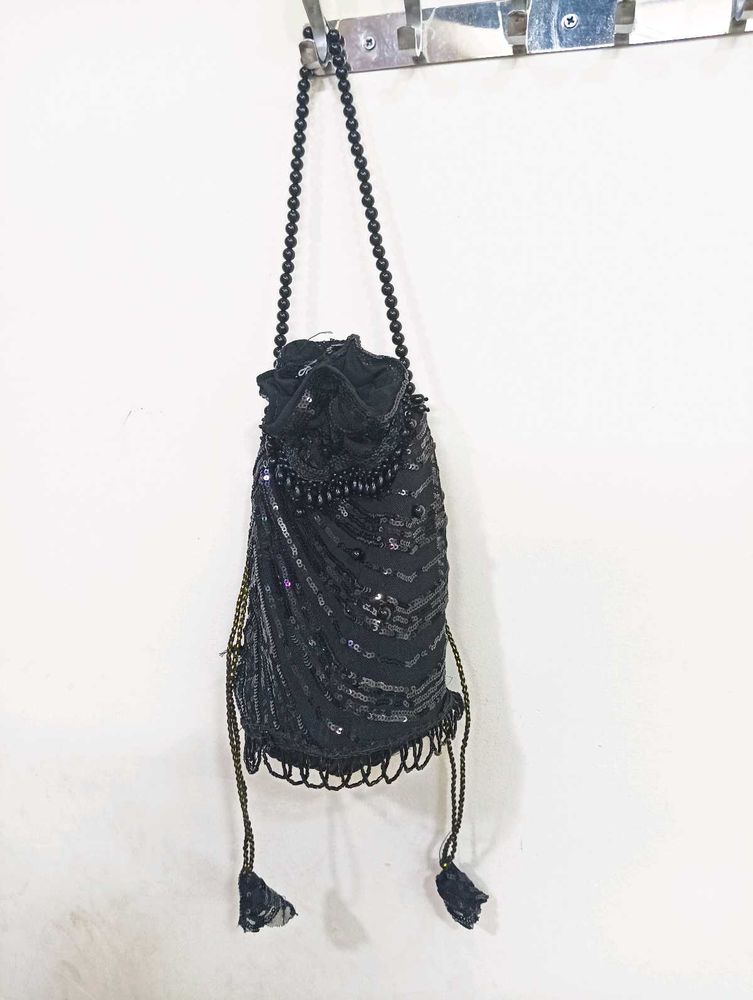 Handmade Black Potli Bag