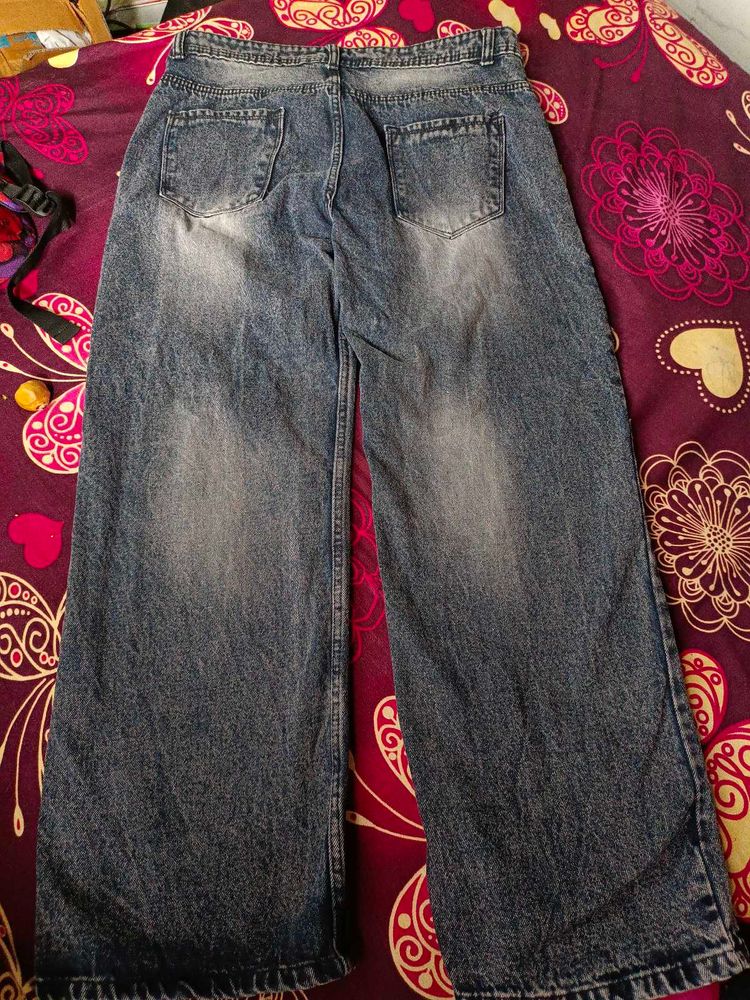 Wide Leg Denim Jeans ~